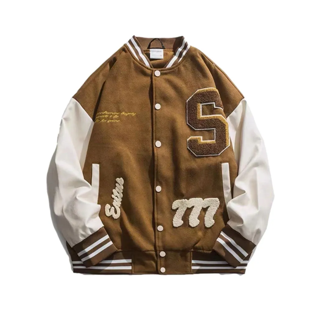 American Vintage Embroidery Varsity Jacket