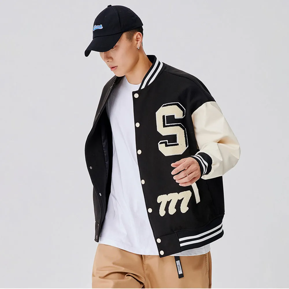 American Vintage Embroidery Varsity Jacket