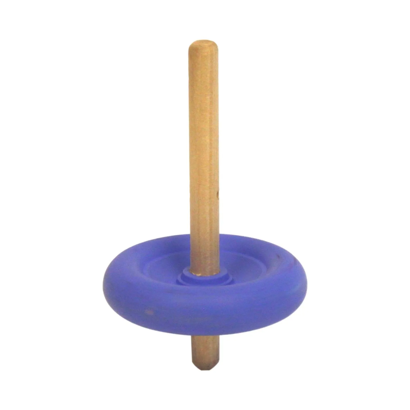 Amish-Made Spinning Wooden Top Toy with Handle and Pull String