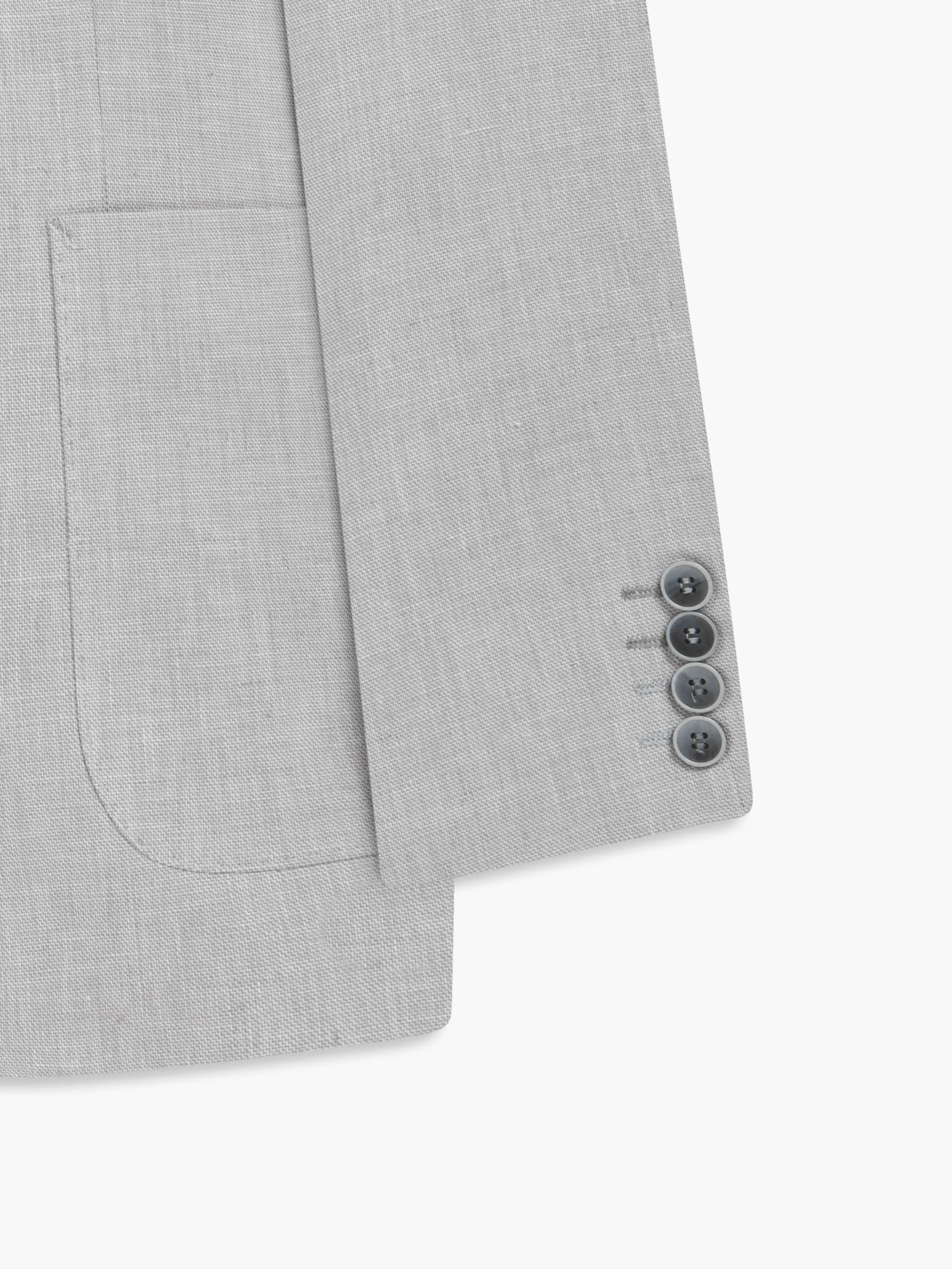 Archer Linen-Blend Slim Light Grey Suit Jacket