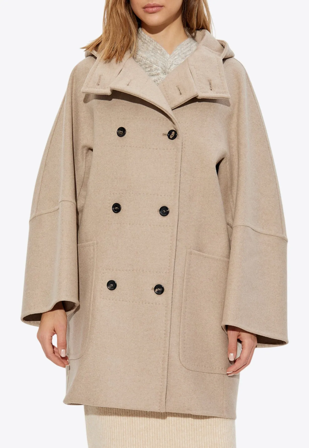 Arturo Double-Breasted Wool Blend Coat