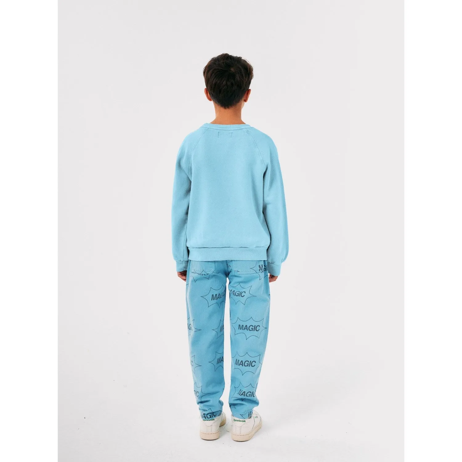 Bobo Choses Light Blue It'S Magic All Over Denim Baggy Pants