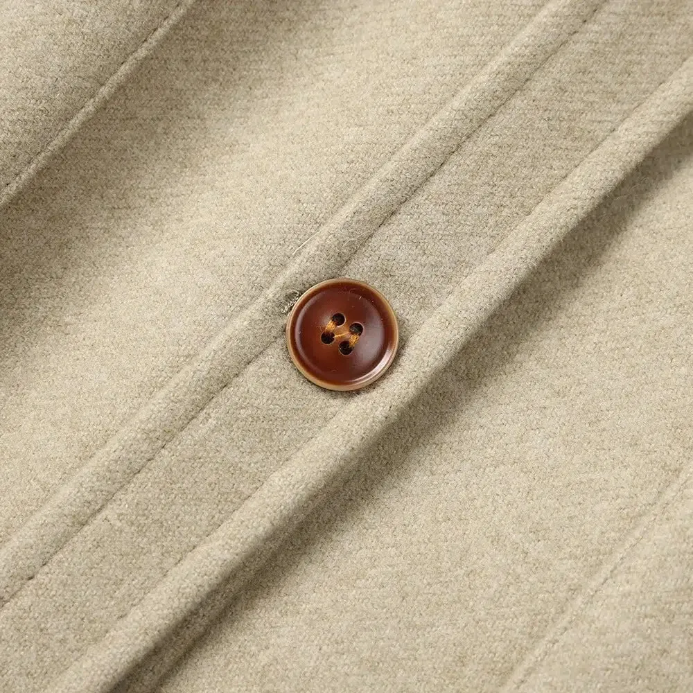 Button Accents Wool Coats