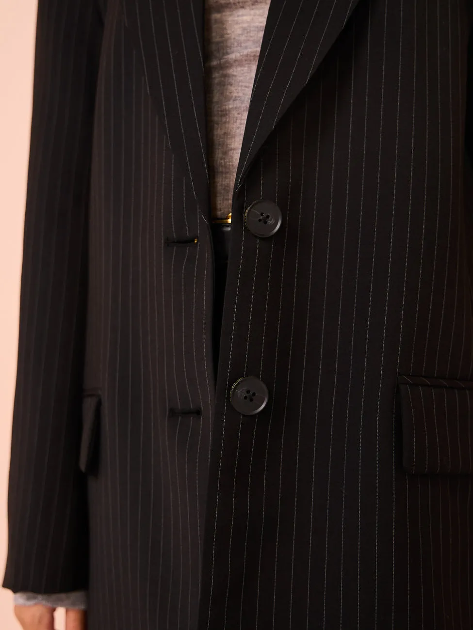 Camilla and Marc Thera Blazer in Black Pinstripe