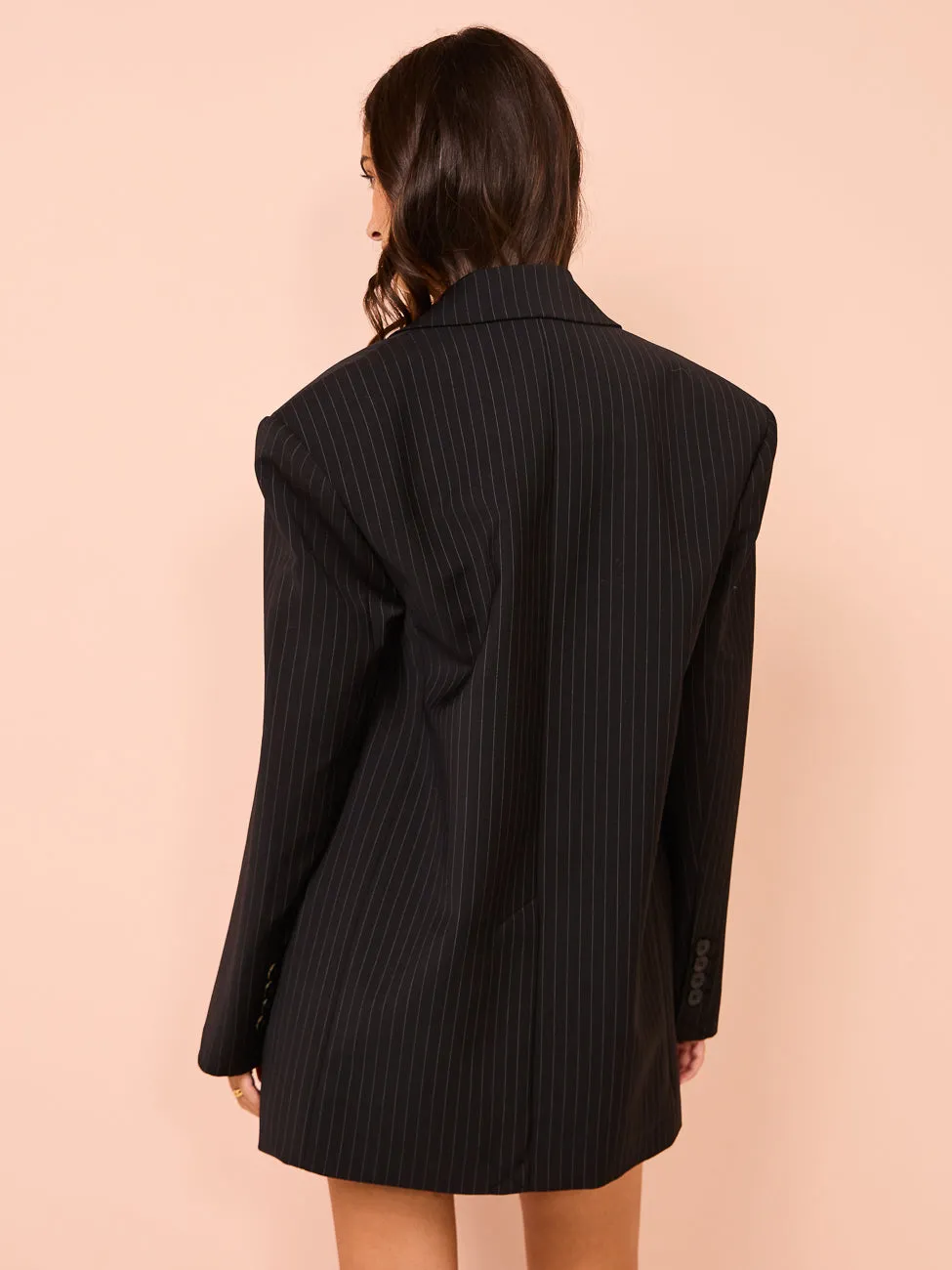 Camilla and Marc Thera Blazer in Black Pinstripe