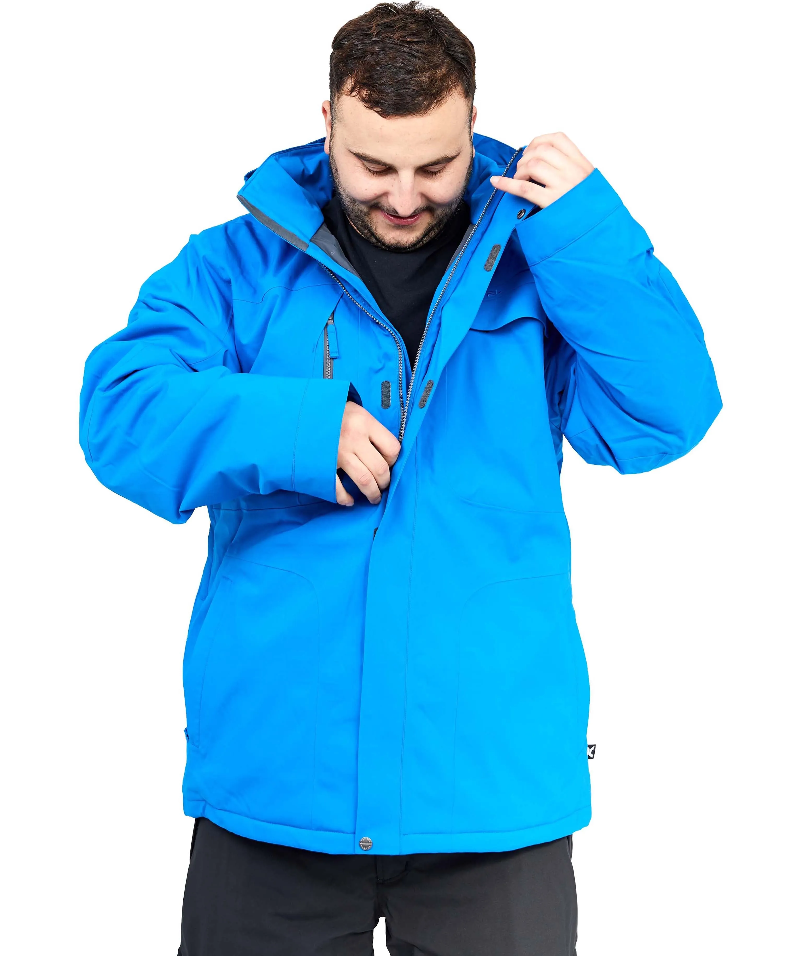 Cartel Bankso Mens Plus Size Ski Jacket Blue 3XL-4XL