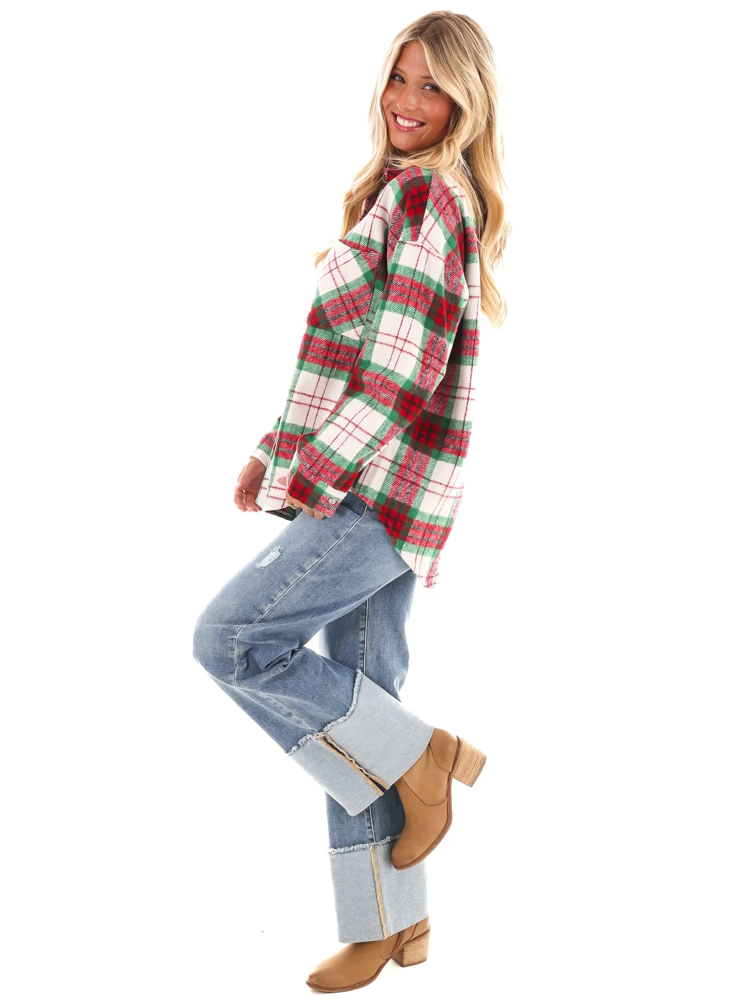 Comfort and Joy Plaid Shacket