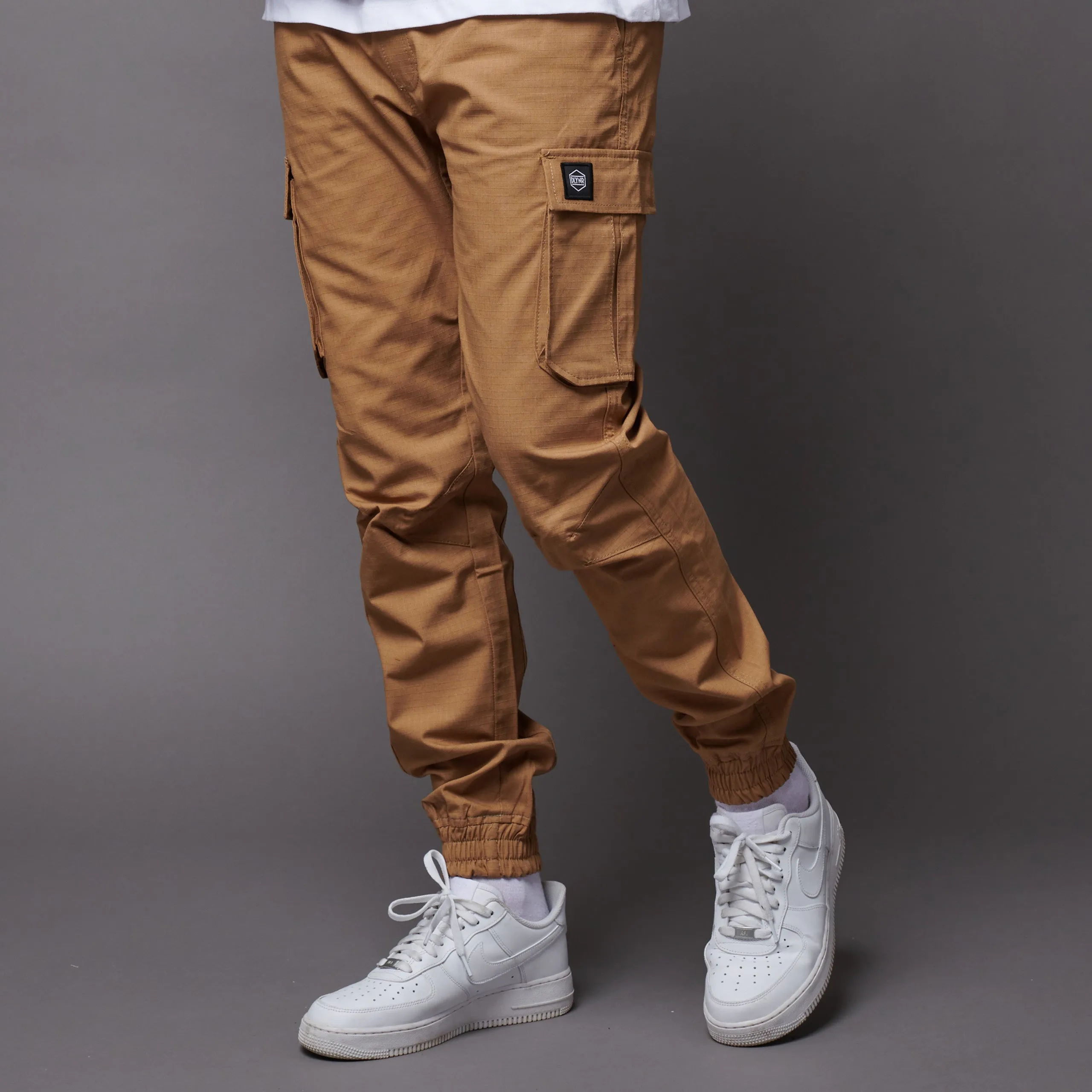 Cotton Ripstop Easy Cargo Pants Beige