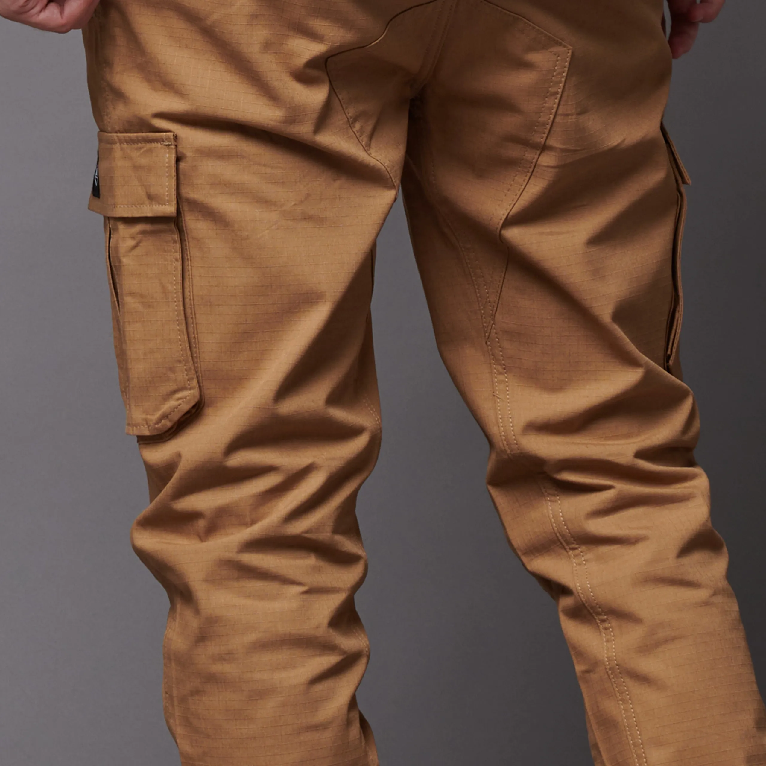 Cotton Ripstop Easy Cargo Pants Beige