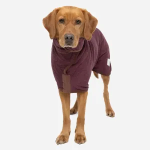 Country dog drying coat Burgundy M/L