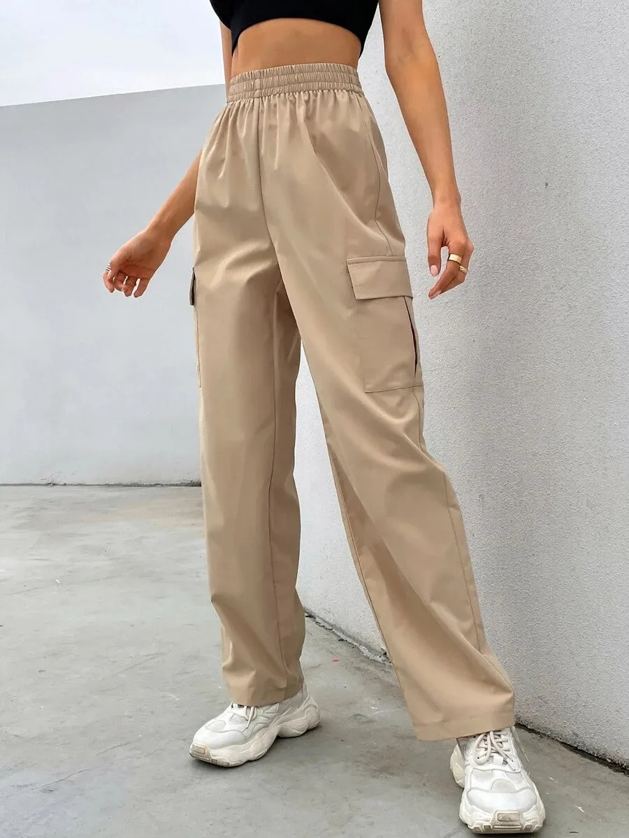 Easy Wear Flap Pocket Cargo Pants