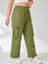 Easy Wear Flap Pocket Side Cargo Pants