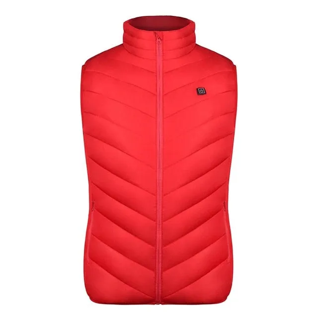 Electric Heated Cotton Outdoor USB Hooded Thermal Warmer Jacket