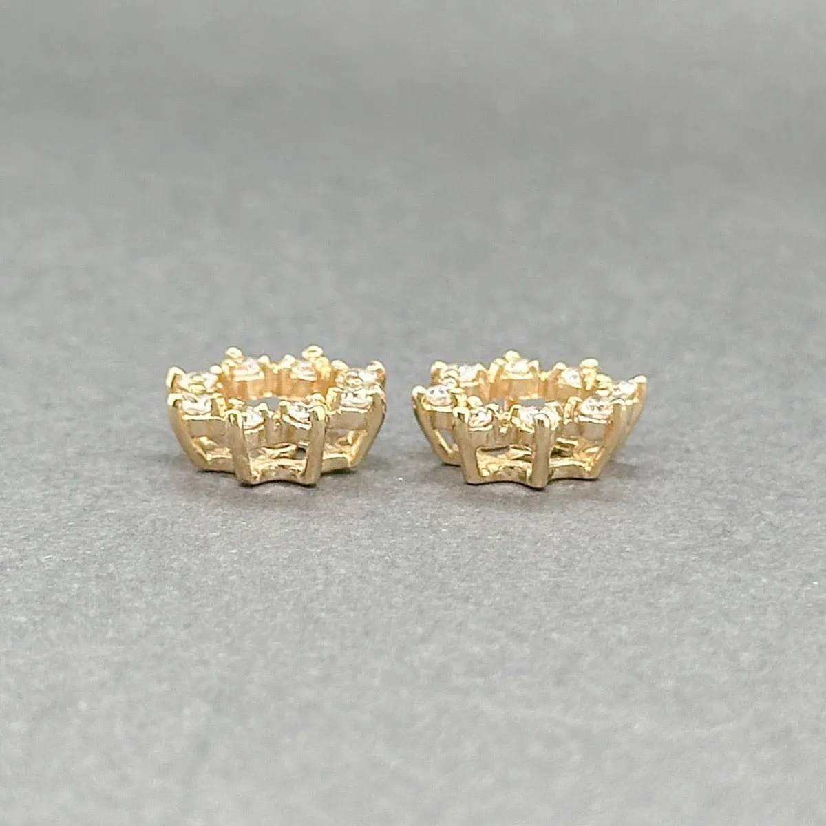 Estate 14K Y Gold 0.26ctw H-I/VS1-2 Diamond Earring Jackets