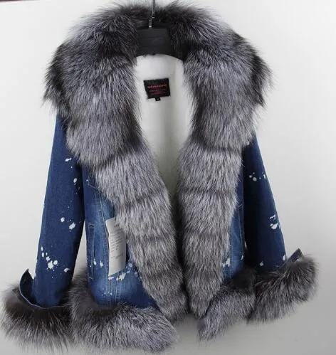 Fox Fur Jean Jacket