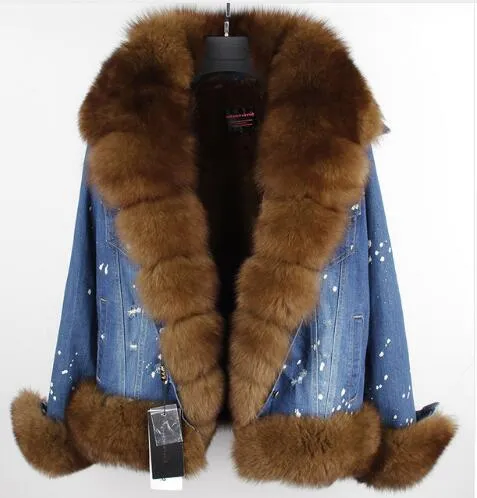 Fox Fur Jean Jacket