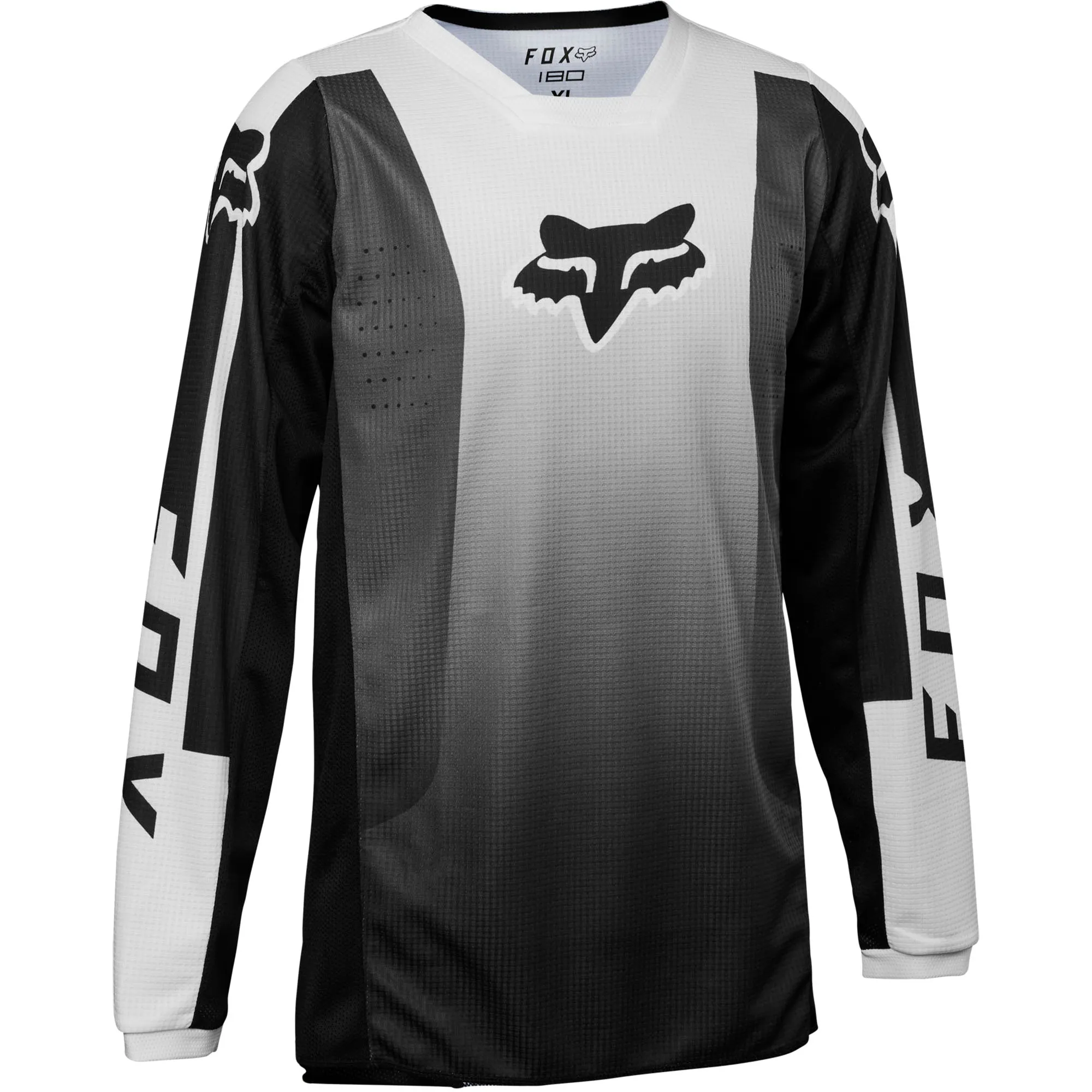 Fox Racing Youth 180 Leed Offroad Jersey Black/White Grey