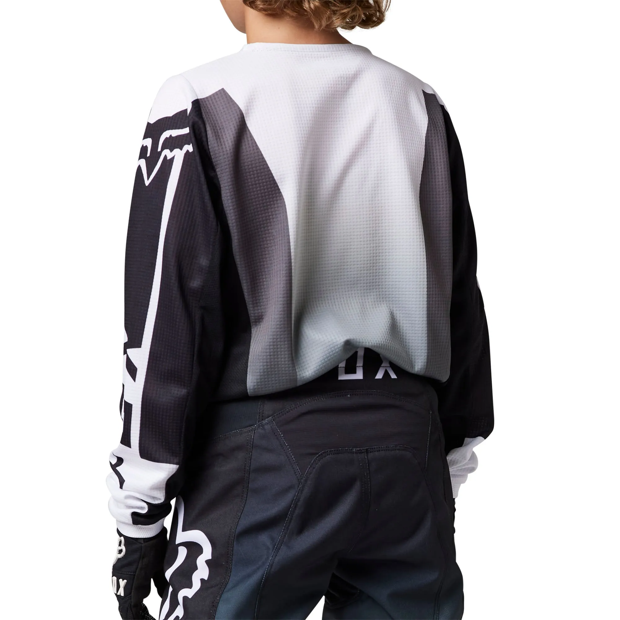 Fox Racing Youth 180 Leed Offroad Jersey Black/White Grey