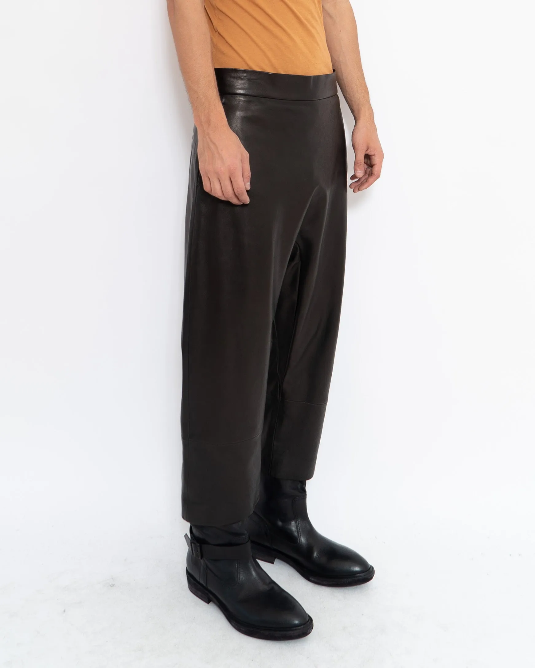 FW17 Oversized Leather Trousers Sample