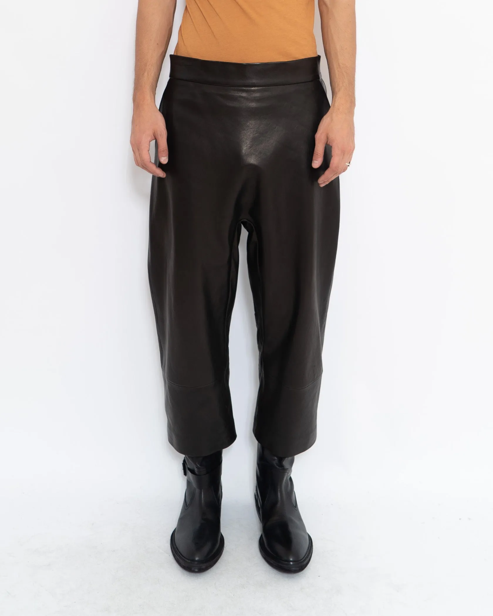 FW17 Oversized Leather Trousers Sample