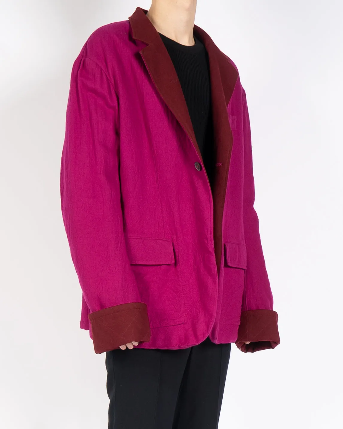 FW17 Pink Oversized Wool Blazer