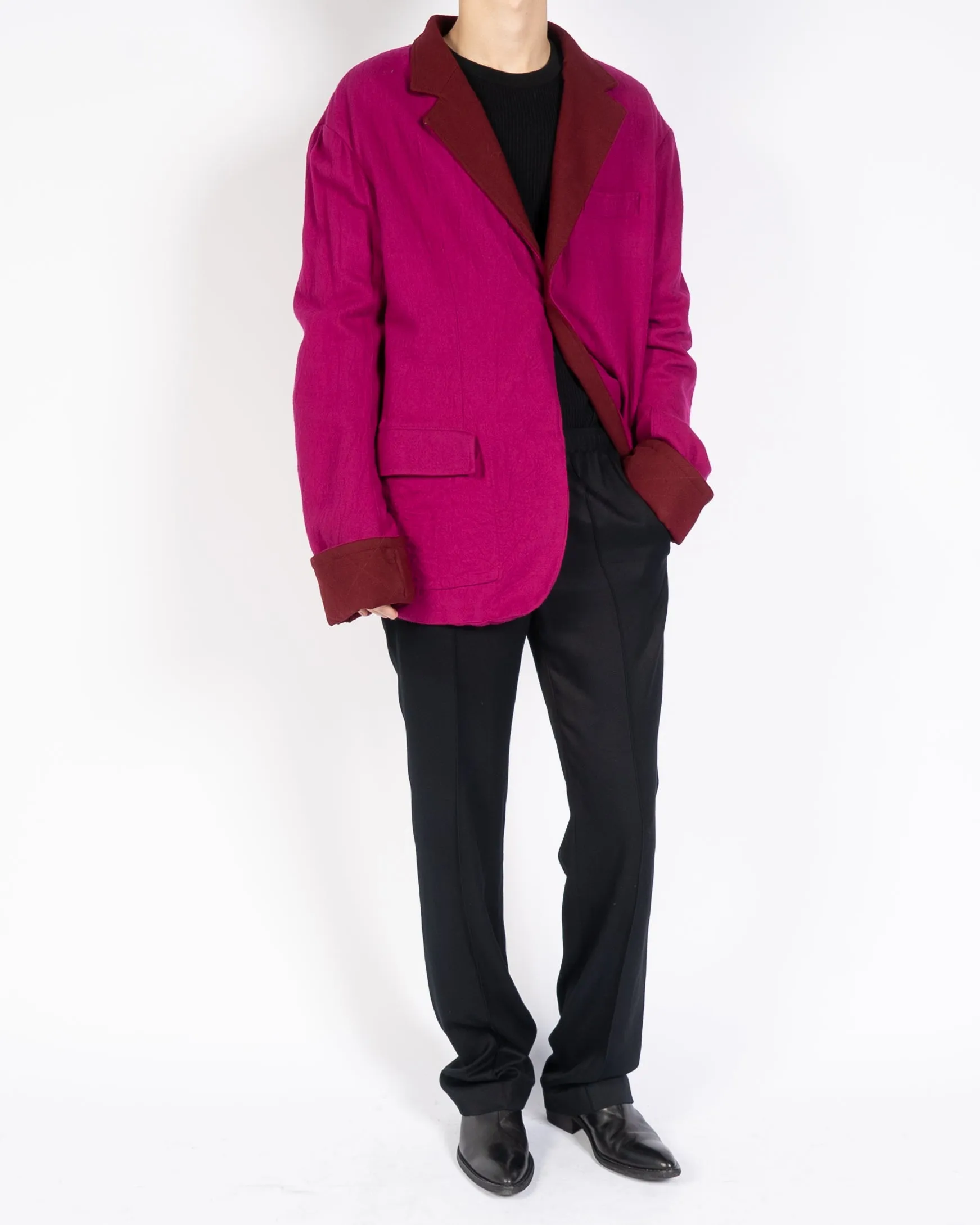 FW17 Pink Oversized Wool Blazer