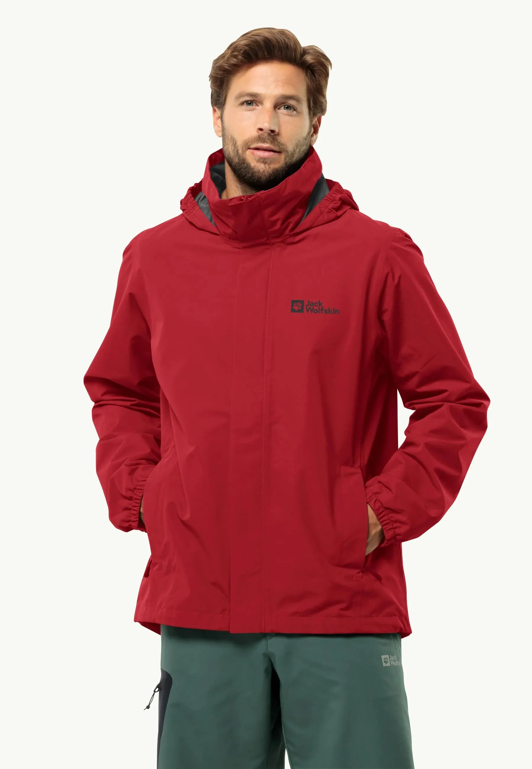 Jack Wolfskin Stormy Point 2L Jacket Mens Red Glow