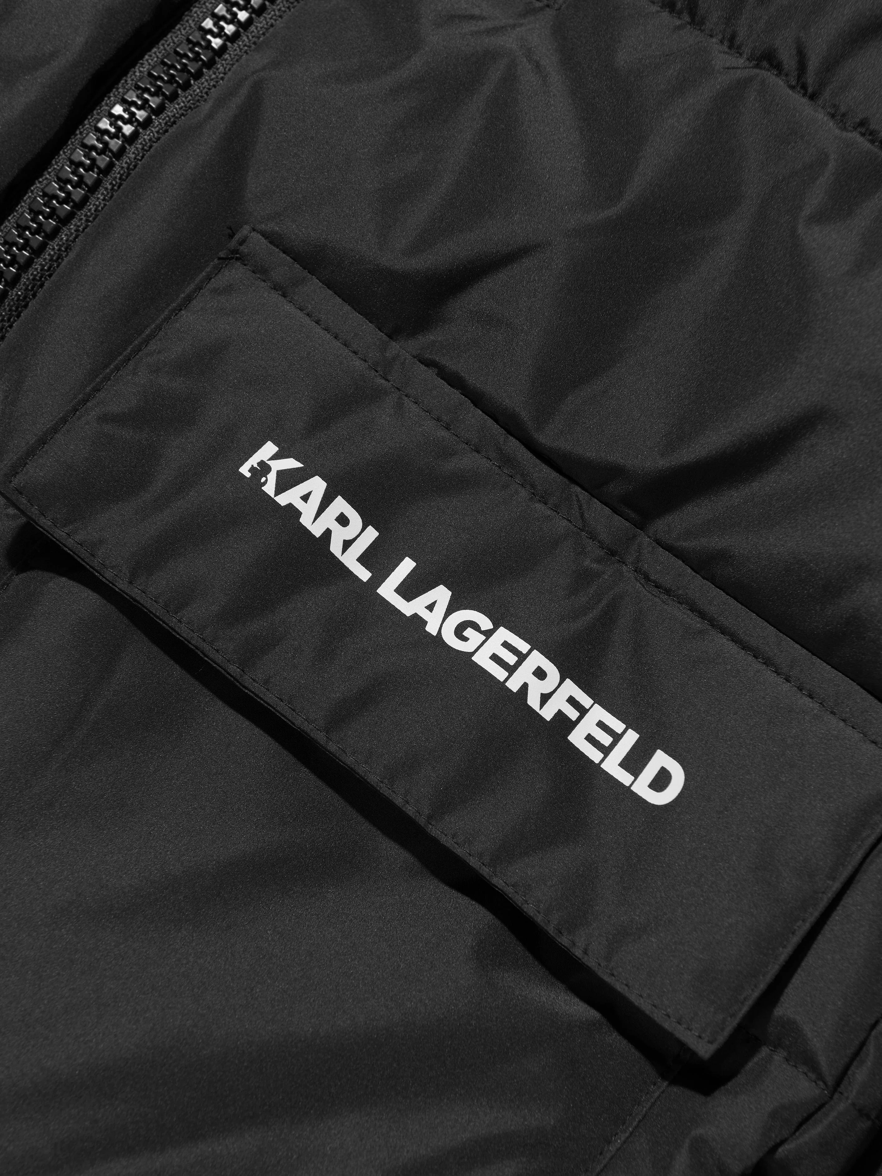 Karl Lagerfeld Boys Logo Sleeve Puffer Jacket