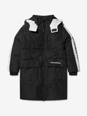 Karl Lagerfeld Boys Logo Sleeve Puffer Jacket