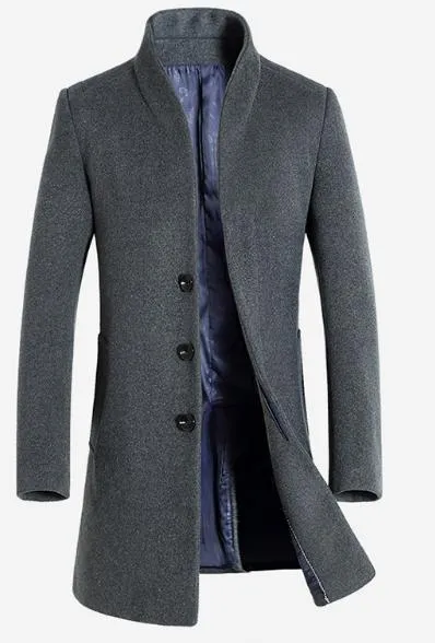 Luxury Slim Fit Long Woollen Coat