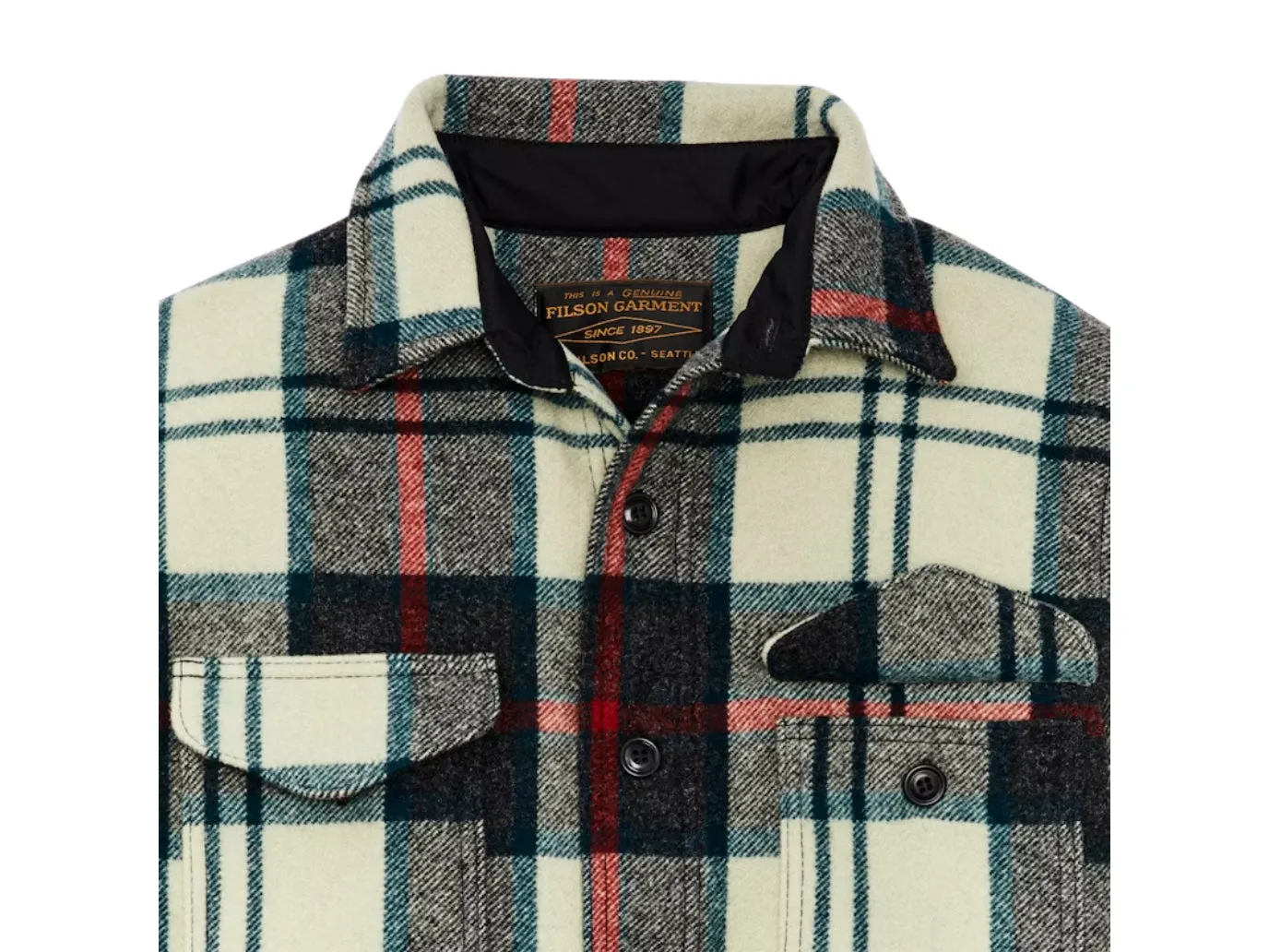 Mackinaw Wool Jac Shirt Cream Plaid