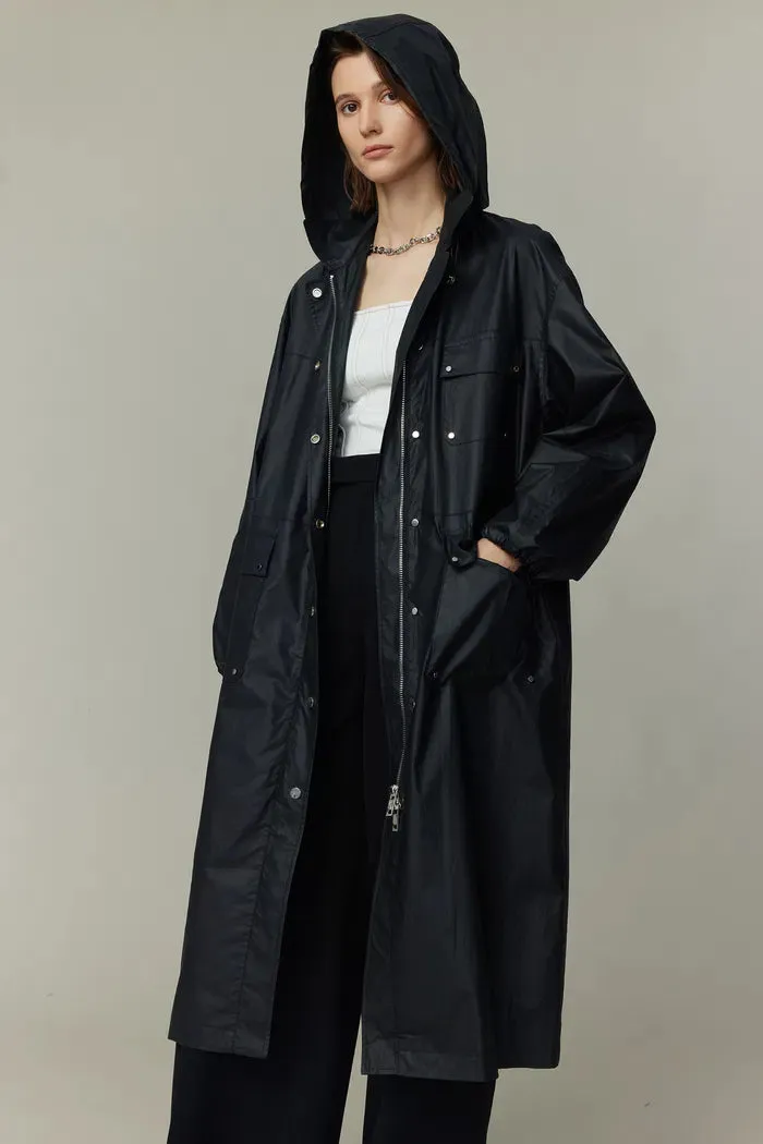 Madeasa Hooded Trench Coat