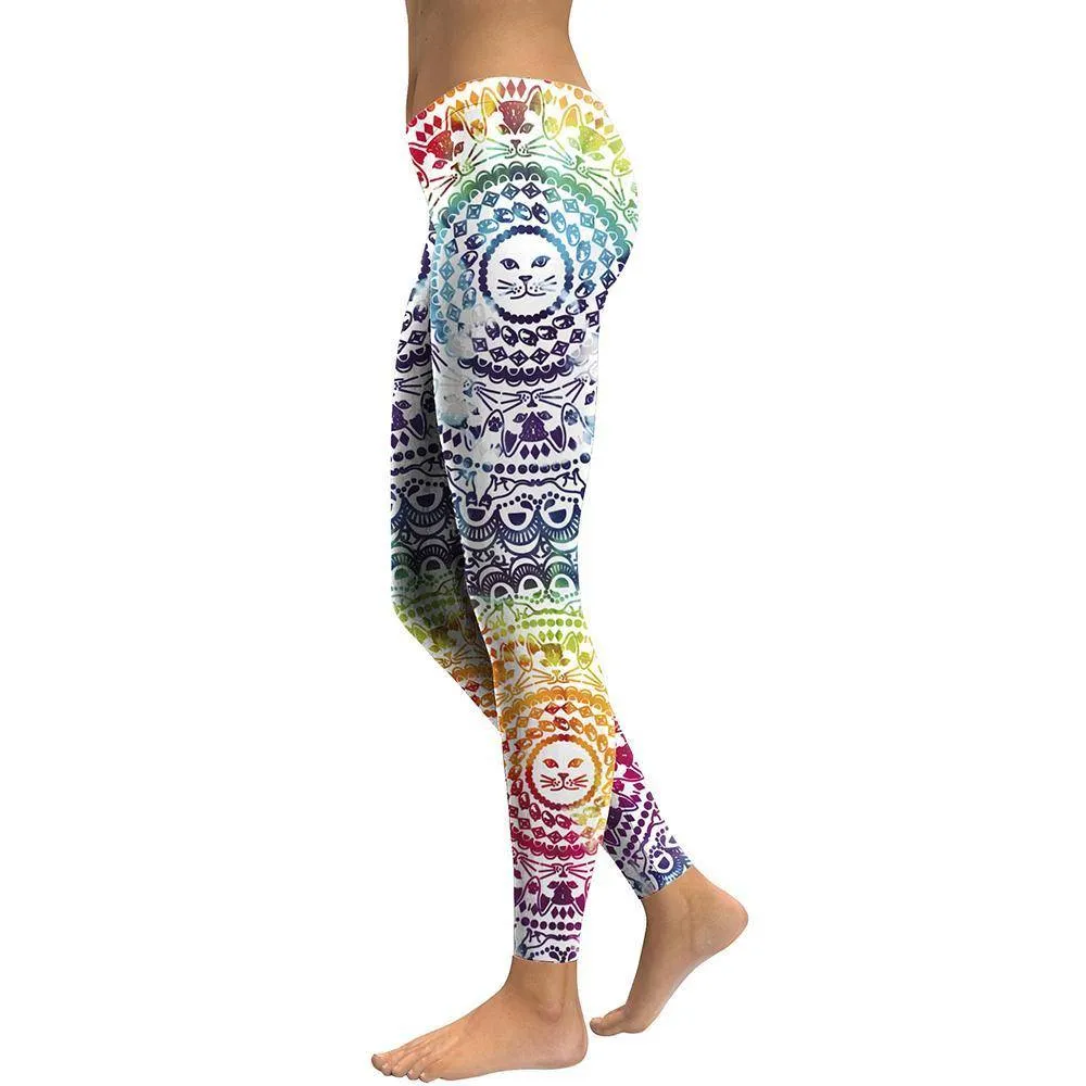 Mandala Flower 3D Printed Yoga Pants