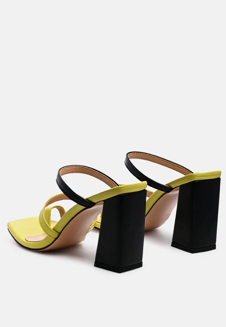 Marve Color Block Heeled Sandals