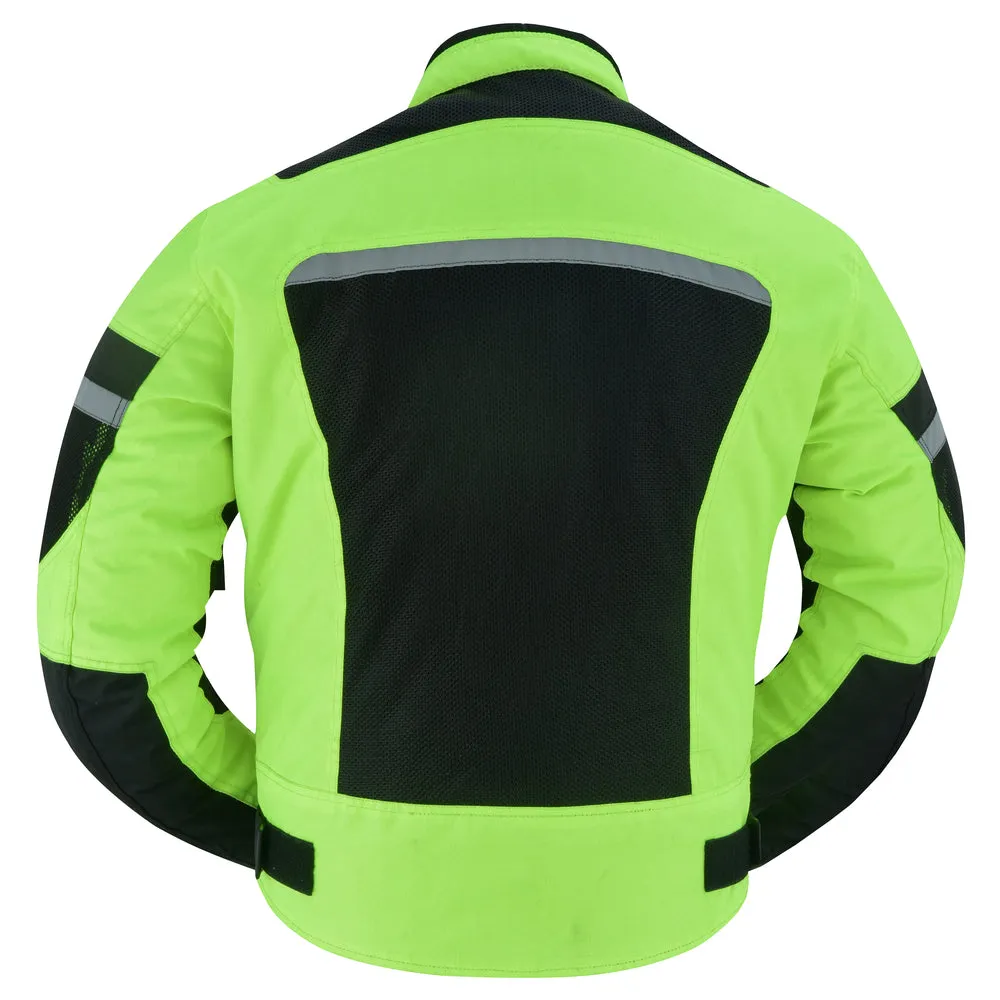 Men’s High-Visibility Racer Mesh Motorcycle Jacket