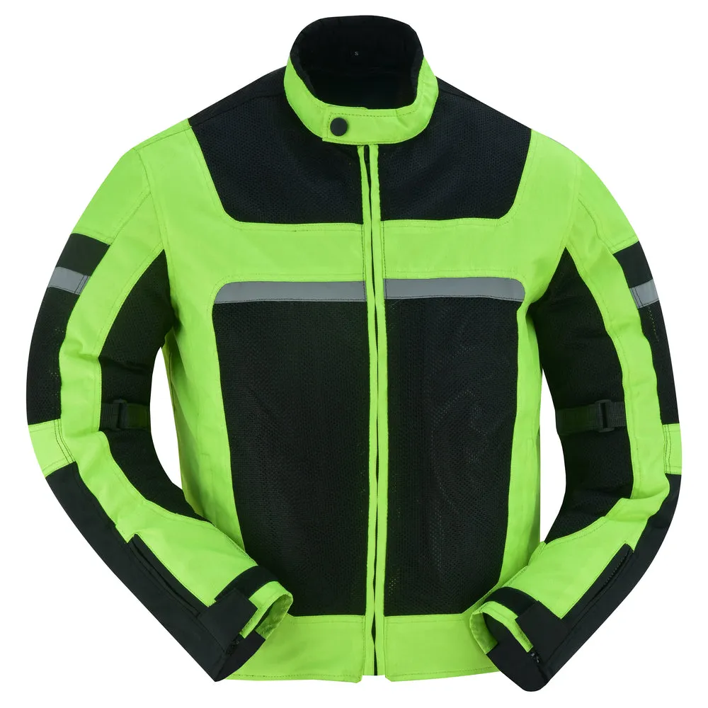 Men’s High-Visibility Racer Mesh Motorcycle Jacket