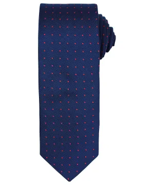 Micro dot tie | Navy/Red