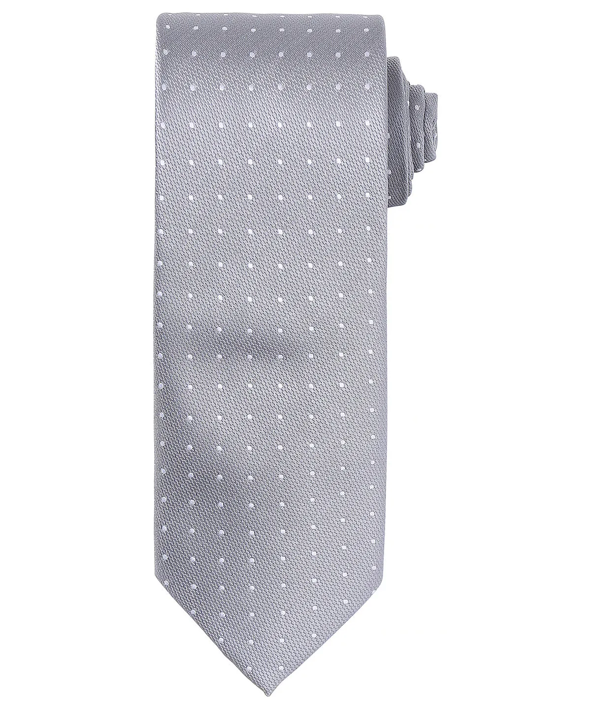 Micro dot tie | Silver/White