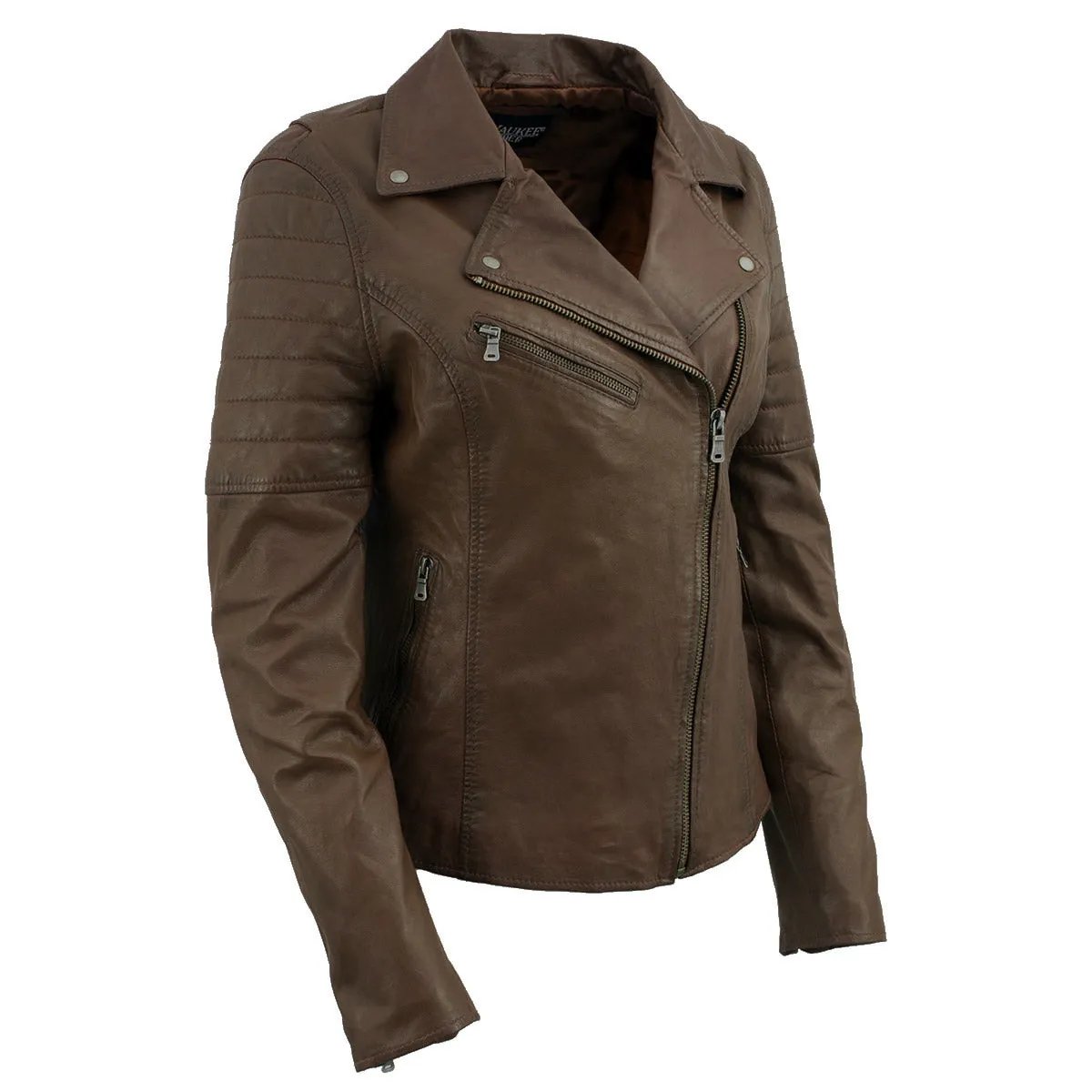 Milwaukee Leather Brown Vintage Motorcycle Inspired Vegan Tan Fashion