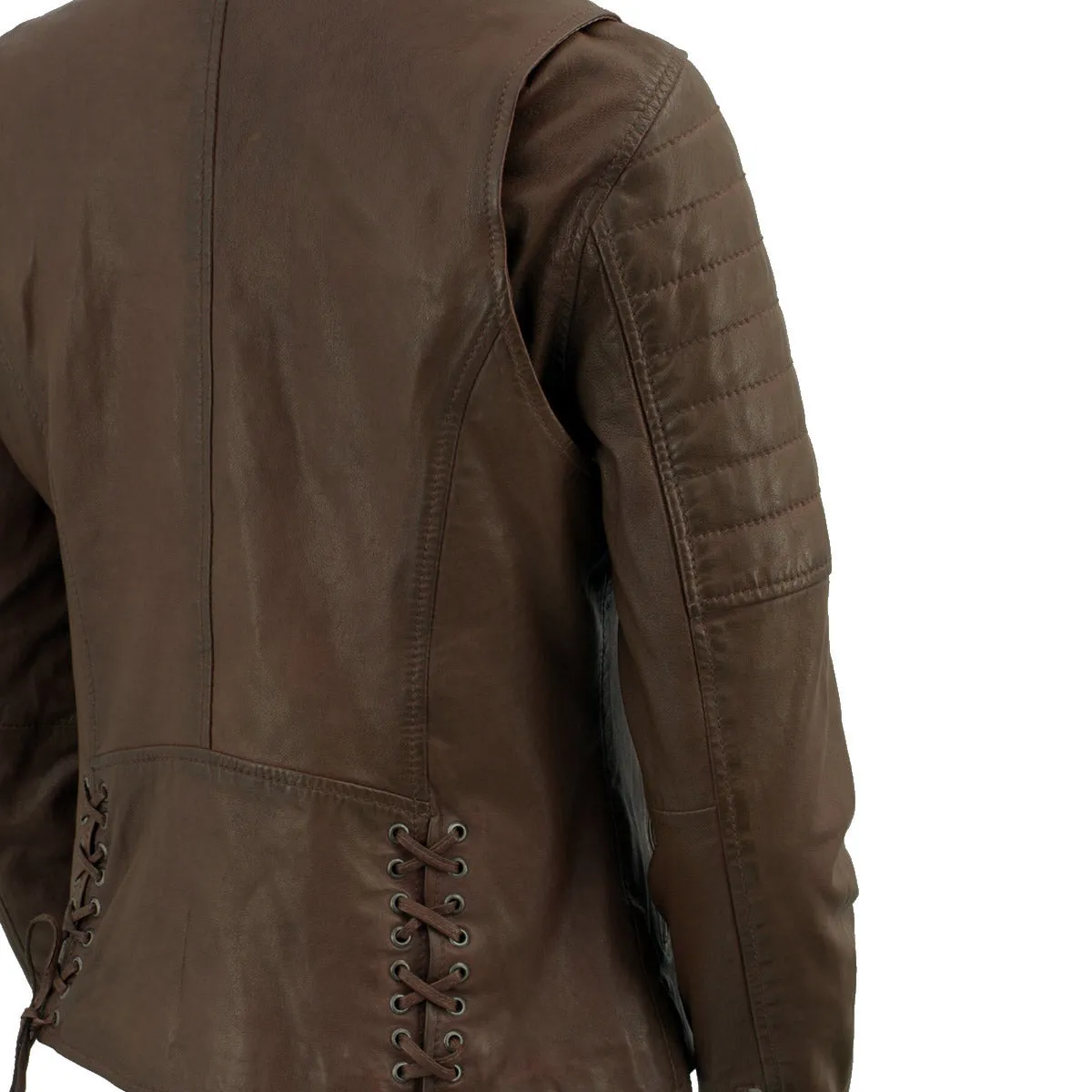 Milwaukee Leather Brown Vintage Motorcycle Inspired Vegan Tan Fashion