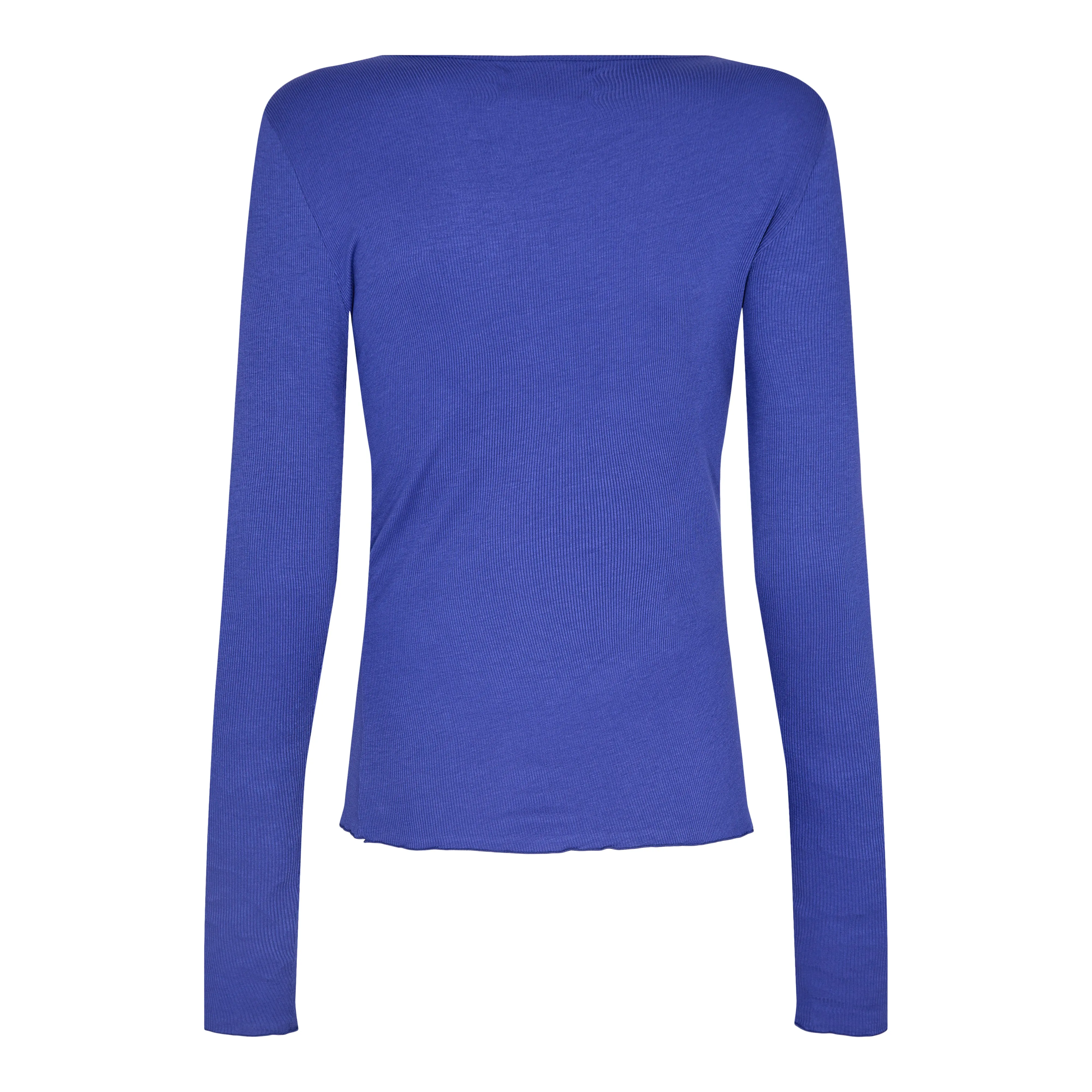 NATALIA LS ROUND NECK  BLOUSE - ROYAL BLUE