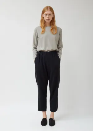 Navy Wool Easy Pants