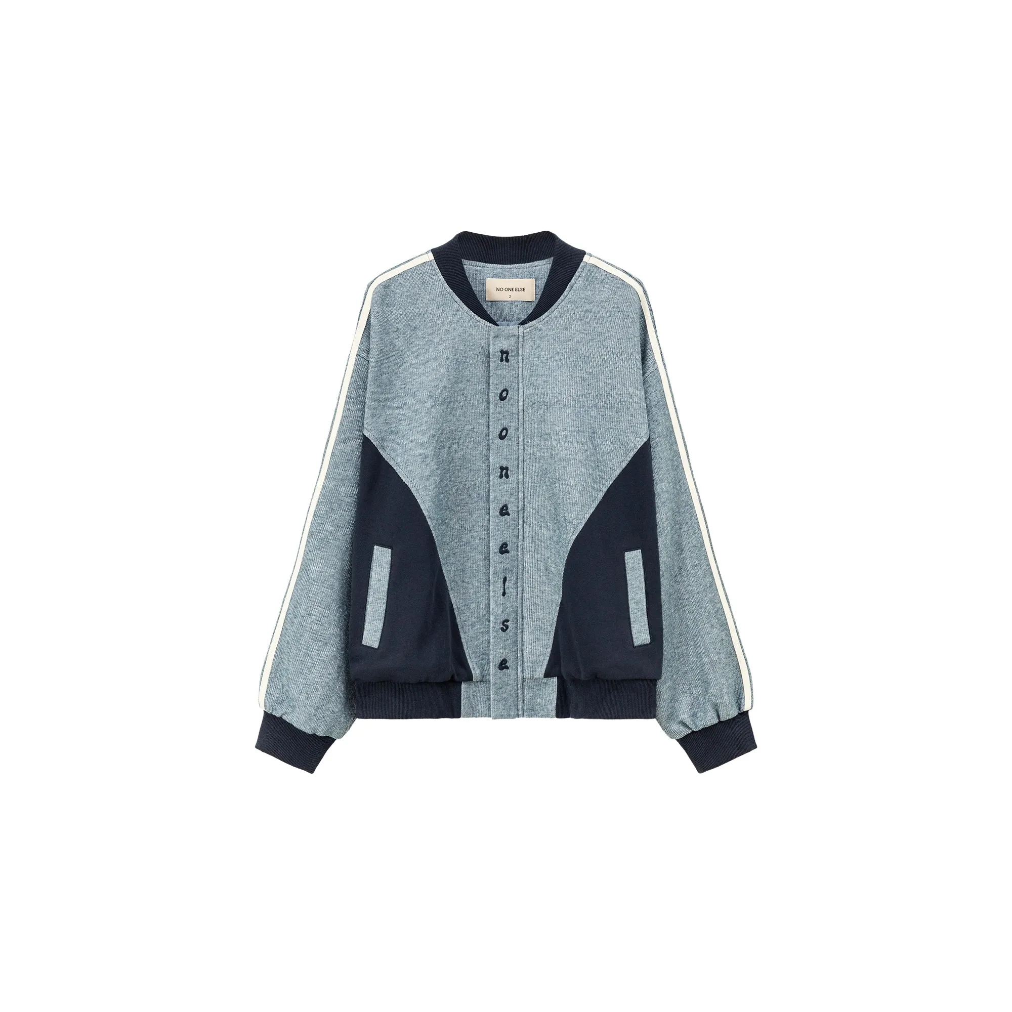 Noe Vertical Logo Color Matching Loose Fit Jacket