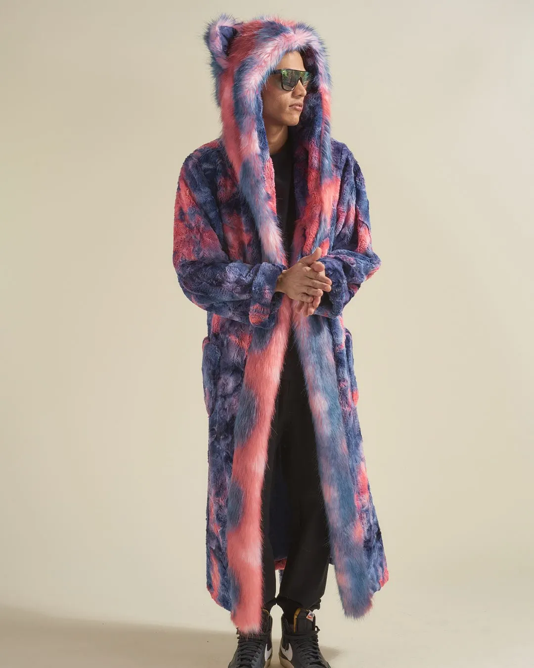 Peach Sorbet Cat Classic Faux Fur Style Robe | Men's