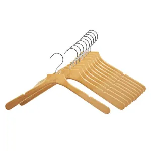 Perfecasa Svelte Series Wooden Hangers 10 Pack, Suit Hangers, Coat hangers (Natrual)