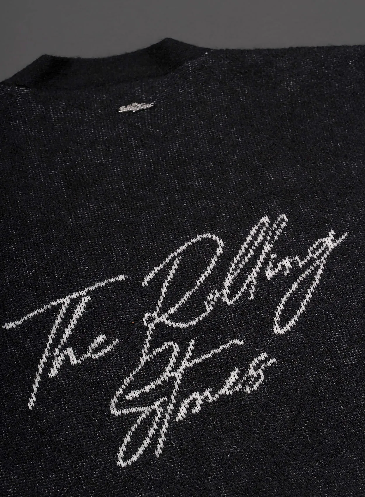 Phix X Rolling Stones Black Mohair & Wool Cardigan