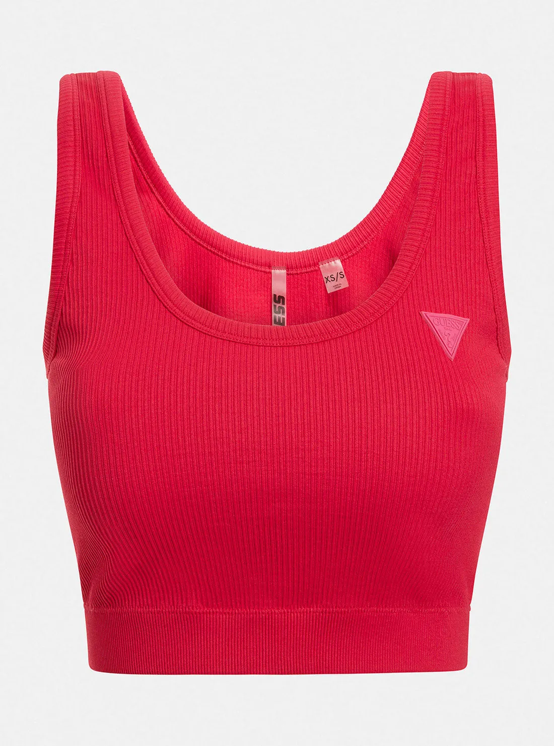 Pink Rib Seamless Active Bra