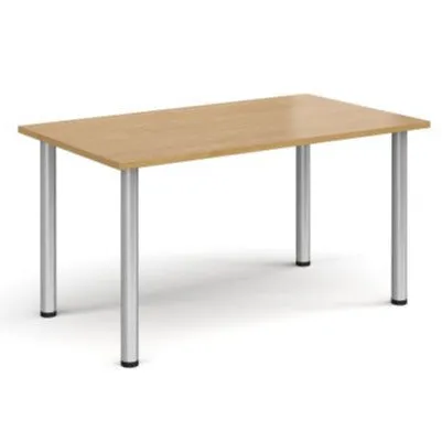 Rectangular radial leg meeting table