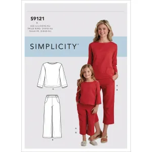 Simplicity Sewing Pattern S9121 Children's & Misses' Top & Pants