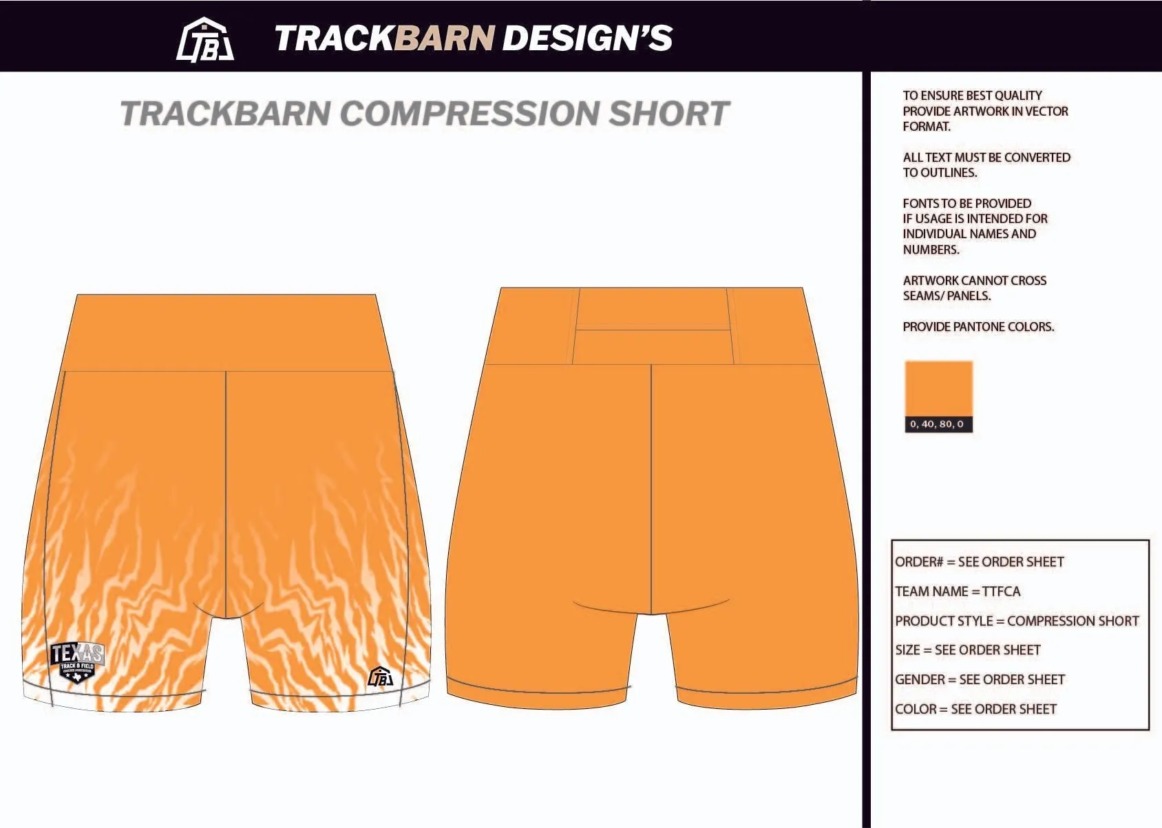 TTFCA-- Womens Short Running Tight